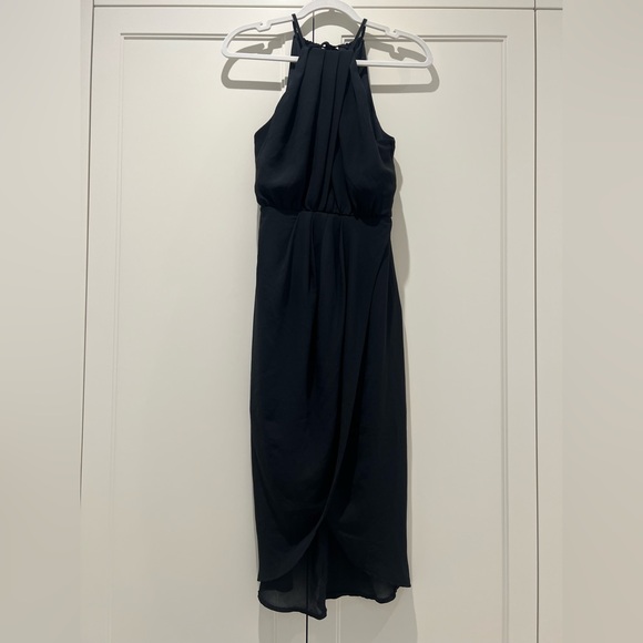 Dotti Dresses & Skirts - Dotti Dark Navy Chiffon Tulip Hem Evening Dress